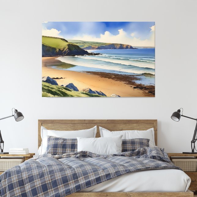 Toile "Où le ciel rencontre le sable calme" - Paysage ma (Insitu(Chambre))