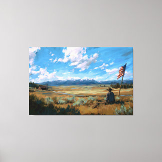 Toile Où le drapeau flotte encore