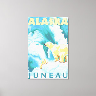 Toile Ours blancs et CUB - Juneau, Alaska