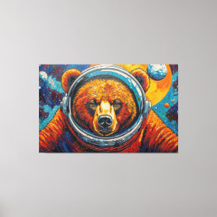 TOILE OURS DANS L'ESPACE