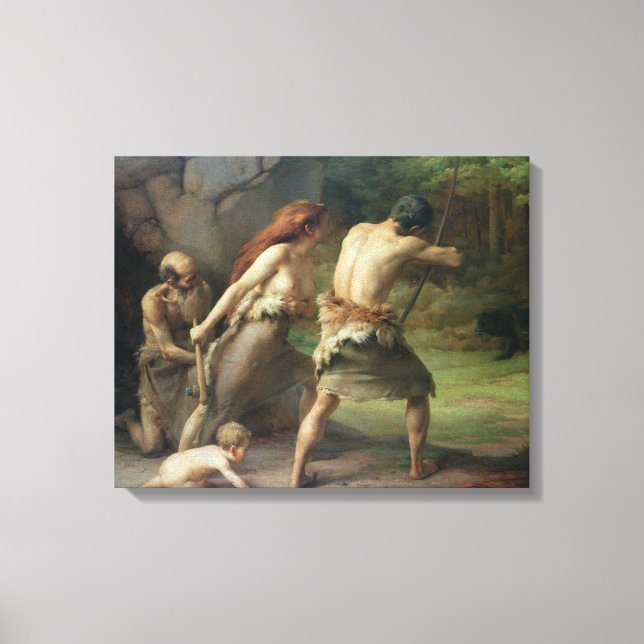 Toile Ours de chasse préhistoriques, 1832 (Recto)