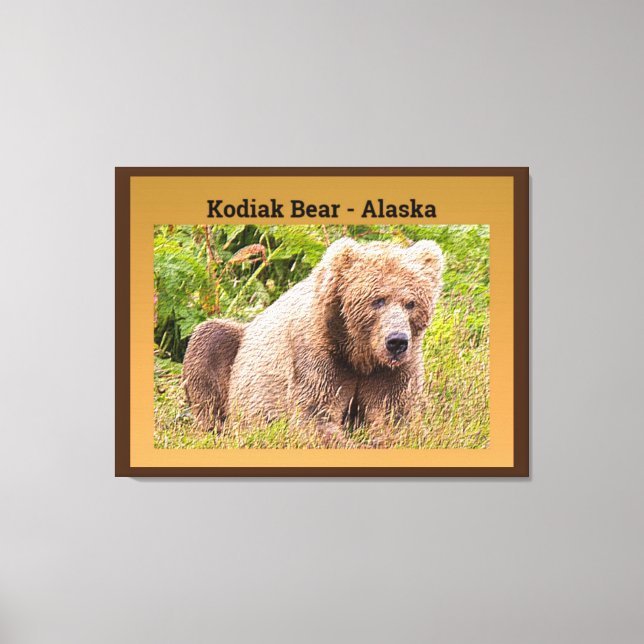 Toile Ours de Kodiak - Alaska (Recto)