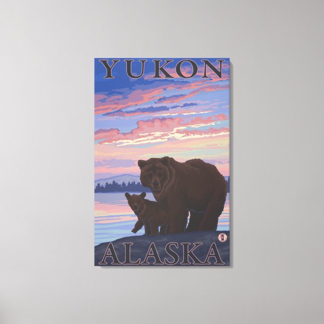 Toile Ours et couteaux - Yukon, Alaska (Recto)