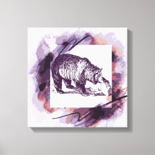 Toile Ours grizzli