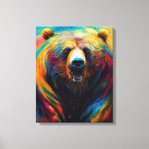 Toile Ours Grizzly Animal Discovery Aventure Nature Pla