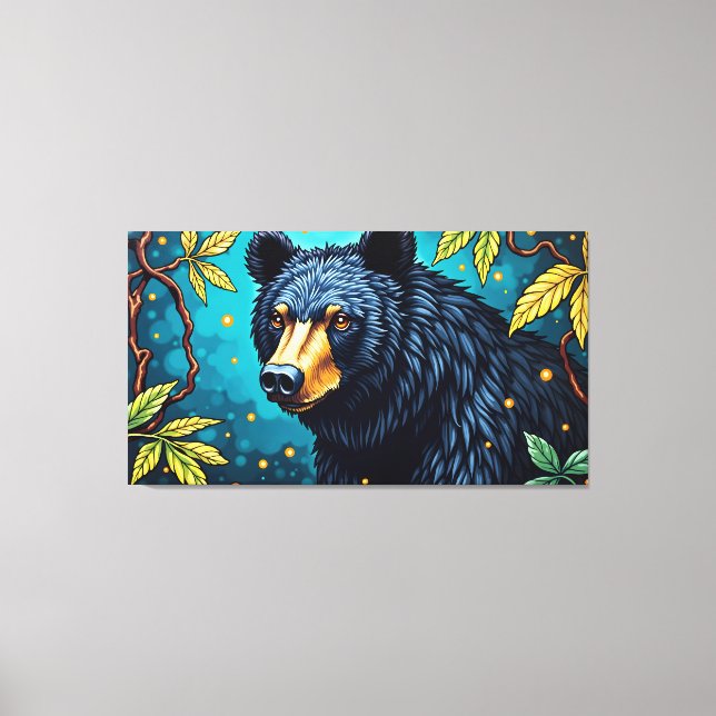 Toile Ours noir américain – Majesté des bois (Recto)
