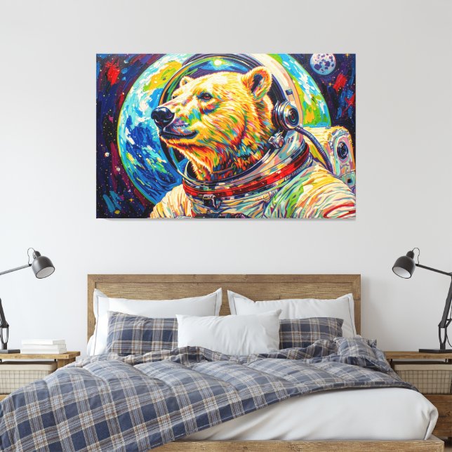 TOILE OURS POLAIRE DE L'ESPACE (Insitu(Chambre))