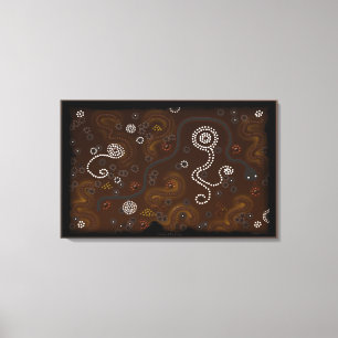 Toile Outback Desert Art, de style aborigène australien