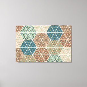 Toile Outdoor   Blue & Green Tribal Pattern