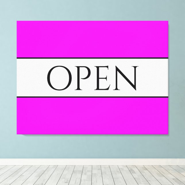 Toile OUVERT Sportif Amusant Lumineux Tropical Rose Blan (Insitu (Plancher de Bois))