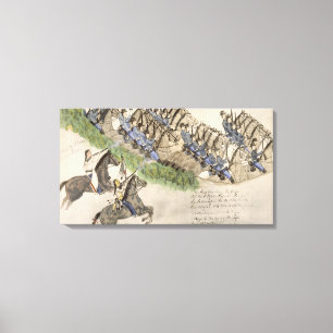 Toile Ouverture de la bataille de la petite corne (encre