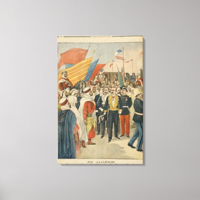 Toile Ouverture du chemin de fer Saida en Algérie (Recto)