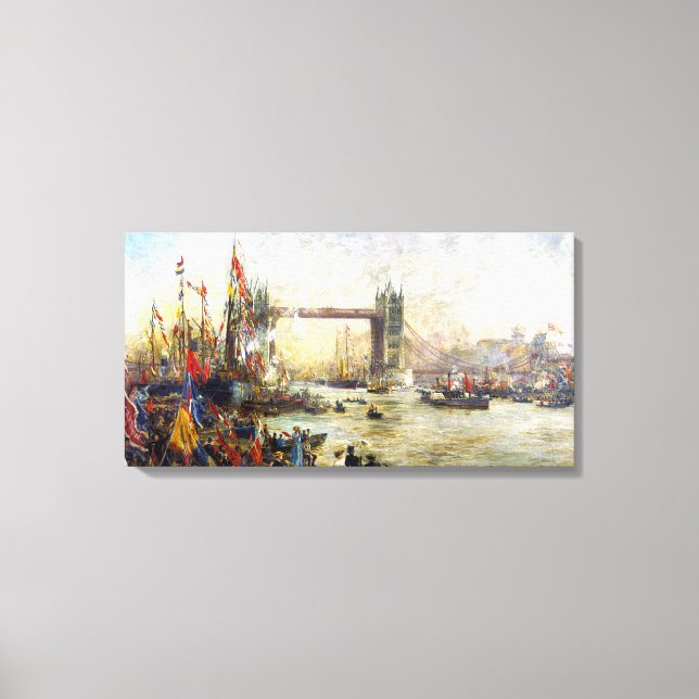 Toile Ouverture du Tower Bridge - William Lionel Wyllie (Recto)