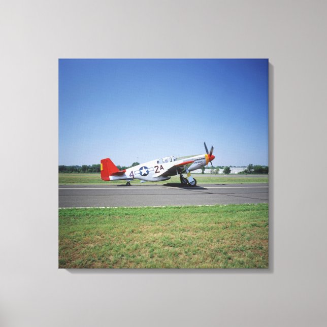 Toile P-51 C Tuskegee Red Tail avion au CAF Air (Recto)