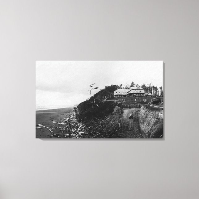 Toile Pacific Beach, WA - Pacific Beach Hotel et Old (Recto)