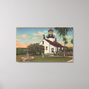 Toile Pacific Grove, Californie - Vue de la maison légèr