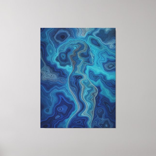 Toile « Pacifica » – Un portrait de l'océan (Recto)