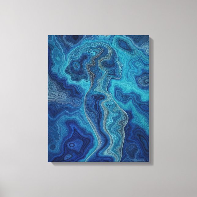 Toile « Pacifica » – Un portrait de l'océan (Recto)