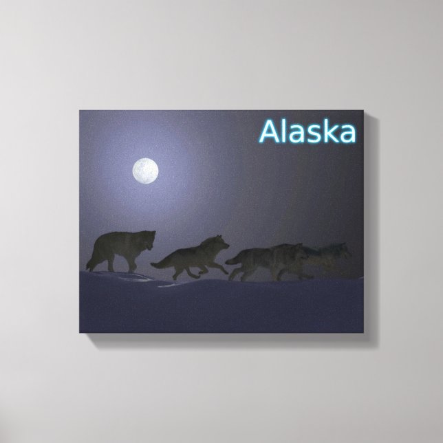 Toile Pack Wolf - Alaska (Recto)