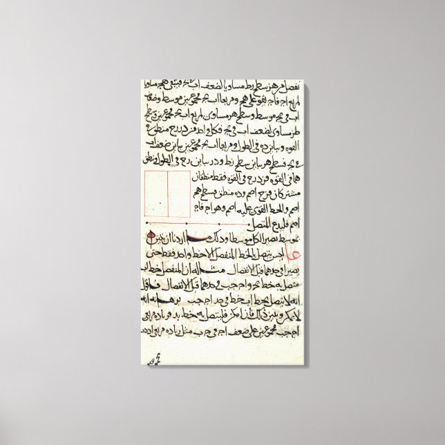 Toile Page de texte à partir d'un élément, une géométrie (Recto)