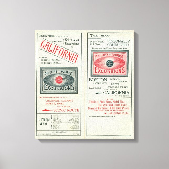 Toile Page de texte des excursions touristiques de Phill (Recto)