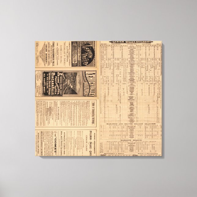 Toile Page de texte du chemin de fer Lehigh Valley (Recto)