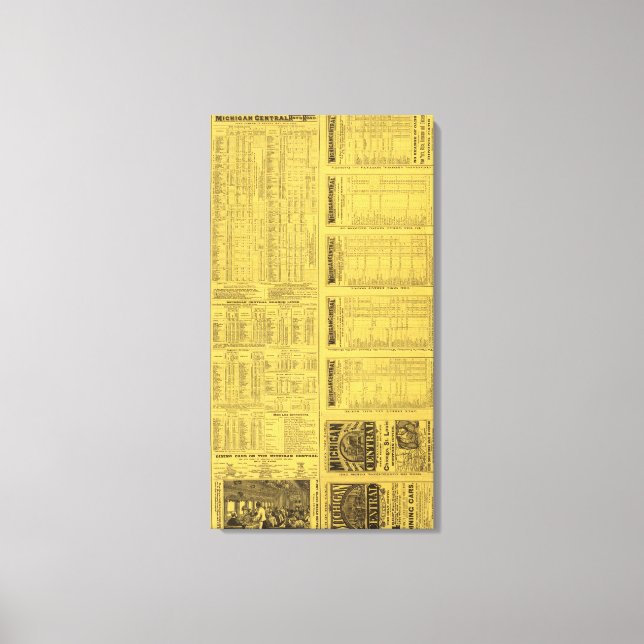 Toile Page de texte Michigan Central Railroad (Recto)