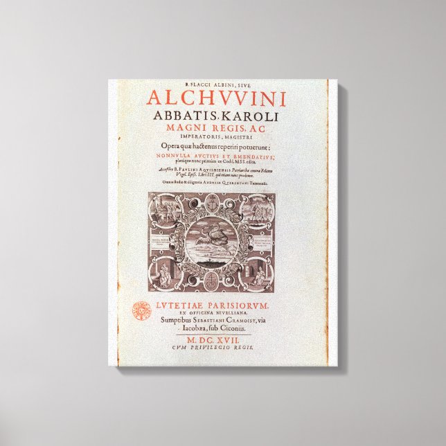 Toile Page de titre de 'Abbatis Karoli Magni Regis' (Recto)