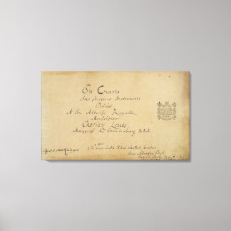 Toile Page de titre des Concertos de Brandebourg