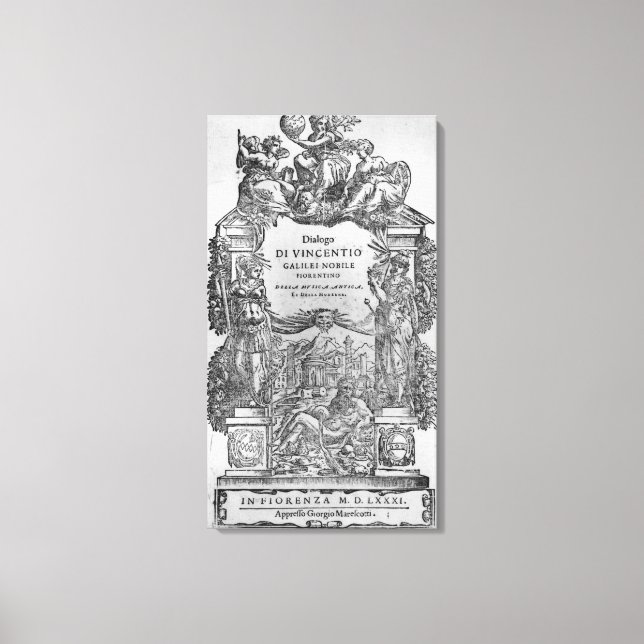Toile page 'Della Musica Antica et della Moderna' (Recto)