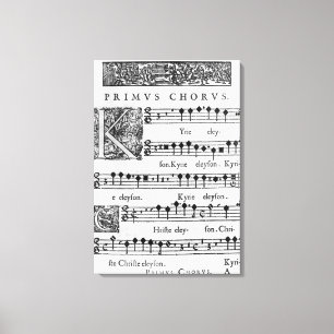 Toile Page d'ouverture de la masse pour le double choeur