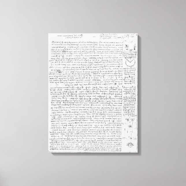 Toile Page du Codex Leicester, 1508-12 (Recto)