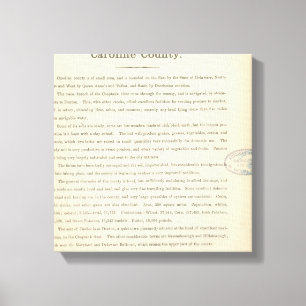 Toile Page le comté de Caroline des textes