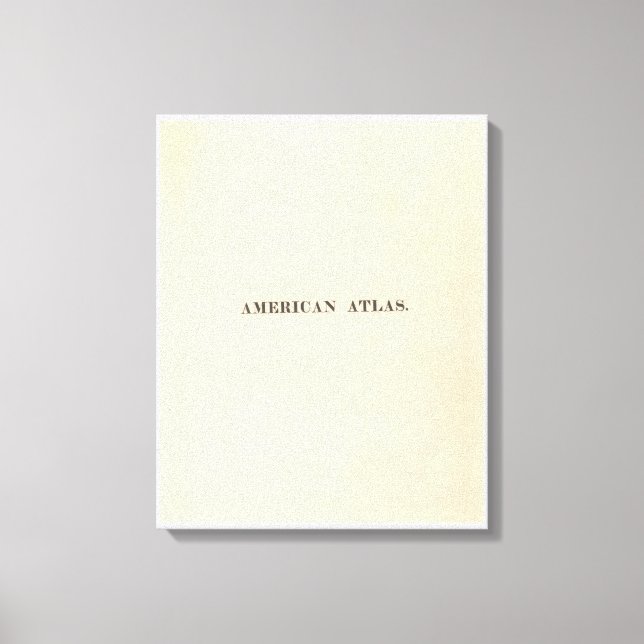 Toile Page Titre Atlas américain (Recto)