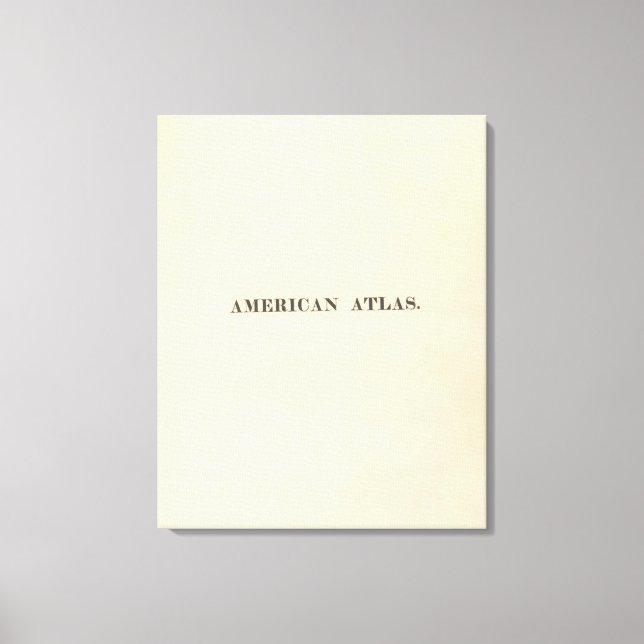 Toile Page Titre Atlas américain (Recto)