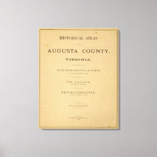 Toile Page titre le comté d'Augusta, la Virginie