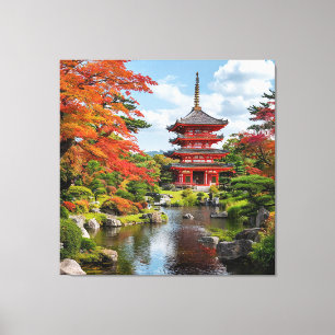 Toile Pagode japonaise traditionnelle