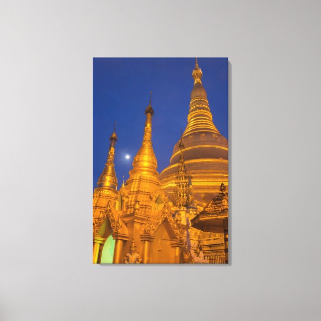 Toile Pagode Shwedagon la nuit, Myanmar (Recto)