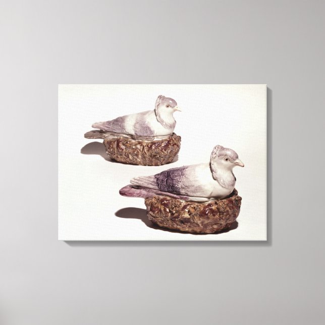 Toile Paire de tureens de poterie Staffordshire (Recto)