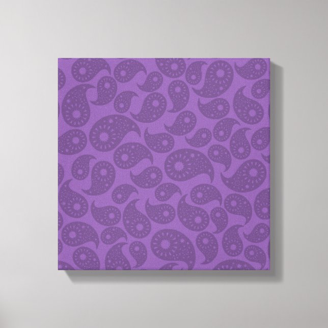 Toile Paisley violet foncé. (Recto)
