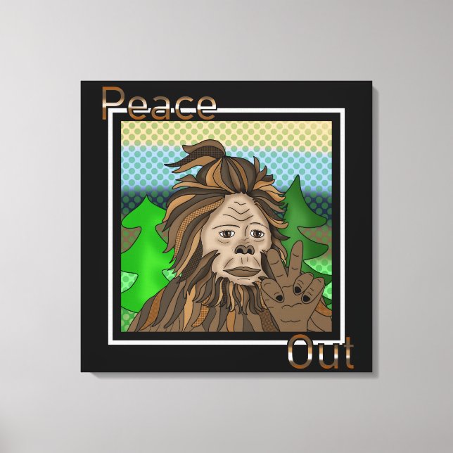 Toile Paix | Bigfoot Sasquatch Pop Art (Recto)