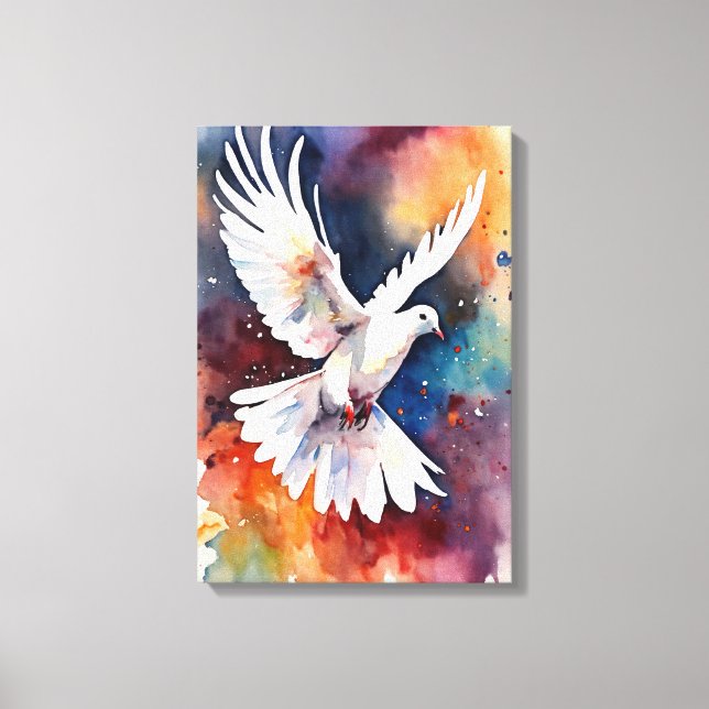Toile Paix en vol : Aquarelle (Recto)