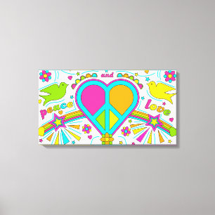 Toile Paix et amour