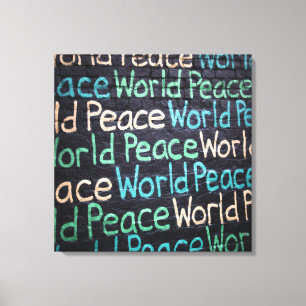 Toile Paix Mondiale Amour Coloré Pacifique