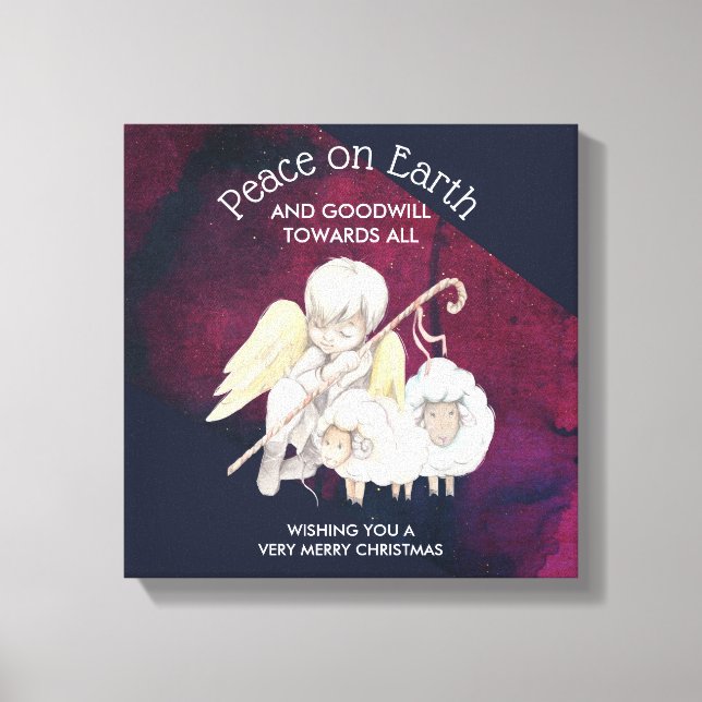 Toile Paix sur Terre et bonne volonté envers tous les be (Recto)