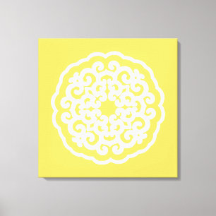 Toile Pale Yellow Asiatique Moods Mandalla