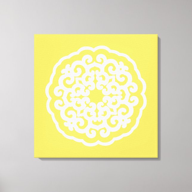 Toile Pale Yellow Asiatique Moods Mandalla (Recto)