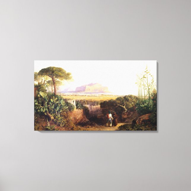 Toile Palerme, Sicile, 1847 (huile sur toile) (Recto)