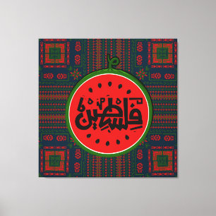 Toile Palestine watermelon-Palestine Arabe mot"français"