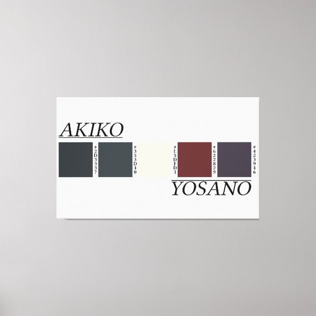 Toile Palette de couleurs d'Akiko Yosano (Recto)